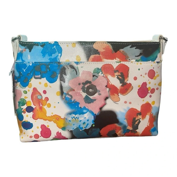 NWT Sharif 1827 UNIQUE Watercolor Floral Crossbody - Picture 3 of 13